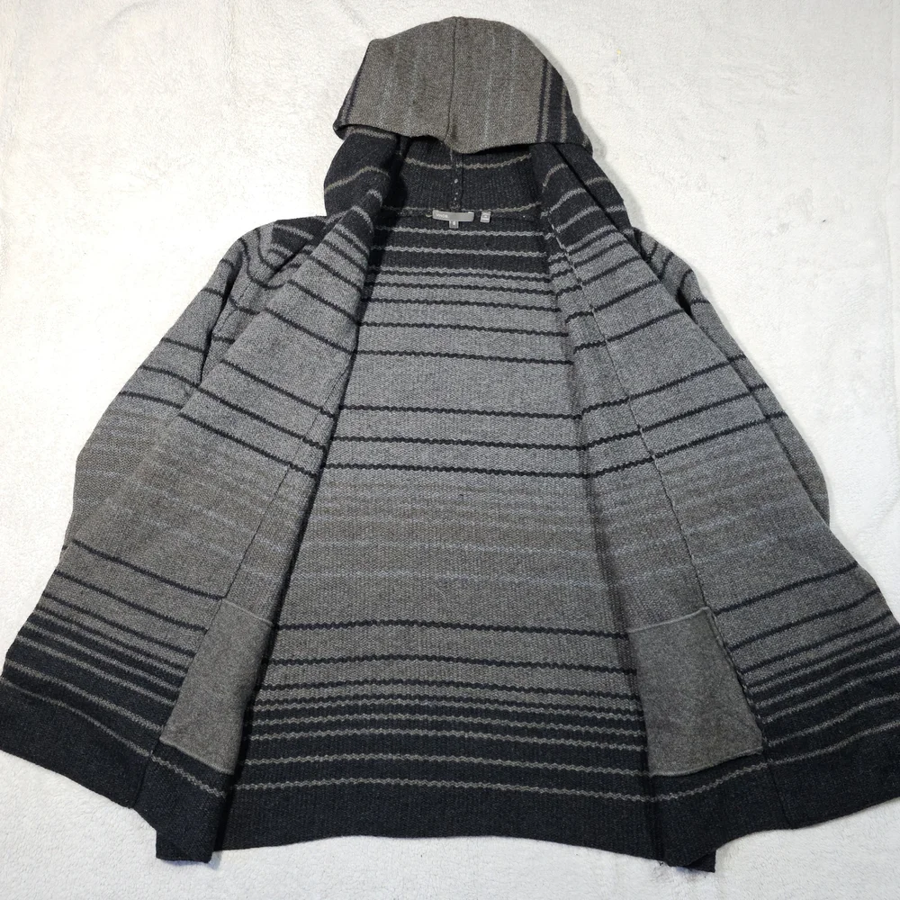 Vince Sophie Striped Cardigan Cashmere Wool Yak Alpaca Size S - Picture 6 of 13